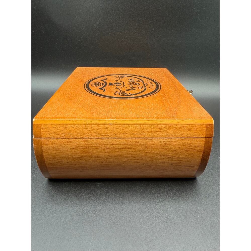 Vintage Vegas Classic Handmade Wooden Cigar Box Humidor Trinket Box - Picture 6 of 9
